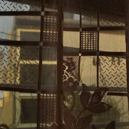 diara homes 242 cm (8 ft) Shower Net Transparent Curtain (Pack Of 2) image 3