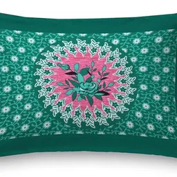 kaany fab Cotton Single Flat 144 TC Jaipuri Prints Bedsheet image 4