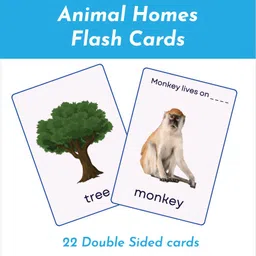 cherryflakes Animal Homes Flash cards (Laminated Non-tearable flash cards for kids)-picture-16