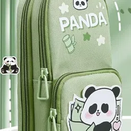 craftguru 1130 stady panda Panda Art Polyester Pencil Box image 2