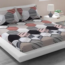 fabmarts 178 TC Cotton Double Jaipuri Prints Flat Bedsheet image 2