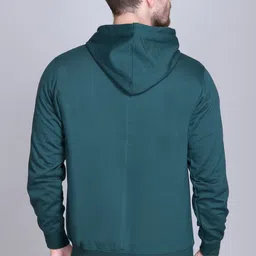 zeffit Men Full Sleeve Solid Hooded Sweatshirt image 2