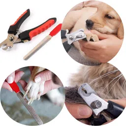 youhavedeal 3-in-1 Dog Grooming Kit | Nail Clipper, Nail Filler & Bath Brush Set for Dogs Grooming Gloves for Dog image 4