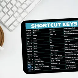 RSRCreations Basic shortcut keys printed mouse pad Non Slip Base Mousepad-picture-32