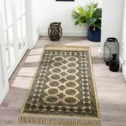 obsessions Cream and Beige Persian 2x3 Feet Machine Made Runner image 1