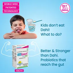 dr. morepen INTEBACT PROBIOTIC DROPS 10BN CFU | Supplement for Gut Health - 10 ml Unflavoured Drink image 2
