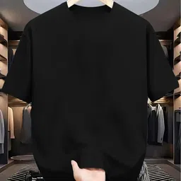 magneto Men Printed Round Neck Pure Cotton Black T-Shirt image 2