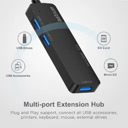 ASTRUM 5000 Mbps USB-C Hub / Card Reader - UH030 Access Point image 2