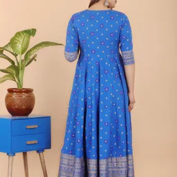 charvi creation Women Printed Viscose Rayon Anarkali Kurta image 2