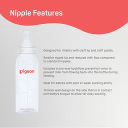 pigeon SN CLEFT PALATE BOTTLE (CLEFT PALATE NIPPLE) REGULAR - 240 ml image 5
