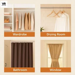 vr for you White Curtain Rods Metal image 5