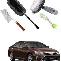 qiisx Wheel Tire Rim Scrub Brush, Car AC Vent Cleaning Brush, Microfiber Duster, Handle Cleaning Duster Brush For Toyota Camry Combo-picture-10