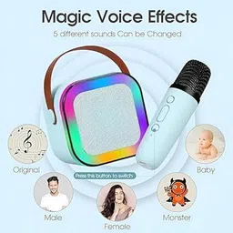 littleminds Toys Advance Handheld Wireless Singing Mike Multi-Function Bluetooth Karaoke Mic image 2