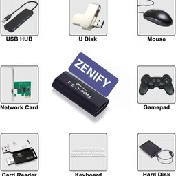 ZENIFY Black C To C Female to Female Extension Adapter Coupler Adapter for All USB C Devices Phone Converter image 4