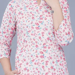 attnico Women Top & Pyjama Set Multicolor Printed image 5
