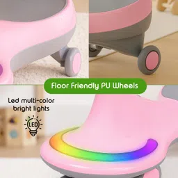 little lions Magical Swing Car for Baby LED Lights and Musical Rhymes Scooter Battery Operated Ride On image 4