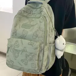 walson Medium 30 L Backpack Laptop Backpack Bear Face Printed Casual Backpack for College & Office image 1