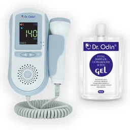 dr. odin OFD103 Professional Portable Baby Heart beat Sound Monitor with Ultra Sound Gel White, Blue Fetal Doppler-picture-24