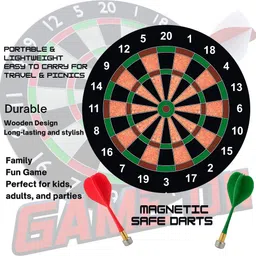apex media and marketing india Magnetic Dart Board with Darts | Dart Game for Kids and Adults 22.5 cm Dart Board image 2