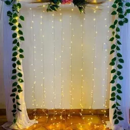 flipmate Solid home decor items with string led lights, white curtains for backdrop decoration Balloon-picture-27