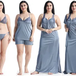 night keys Women Nighty with Robe image 1