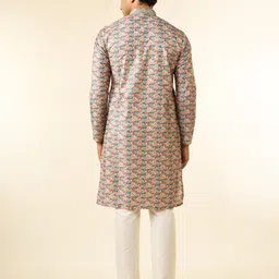 diwas by manyavar Men Art Silk Kurta Pyjama Set image 5