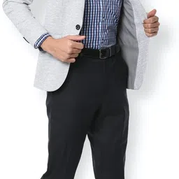 van heusen Men Slim Fit Dark Blue Viscose Rayon Trousers image 5