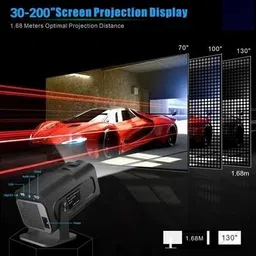 ONLY4 HY320 Mini 4K Support Native HD Android 11 WiFi 6/BT 5.0 Freestyle Auto Keystone (5000 lm) Portable Projector image 5