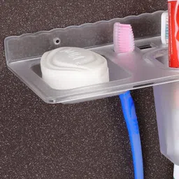 forsquare hardware products Unbreakable ABS Plastic 4 in 1 Multipurpose Kitchen Soap Stand image 3