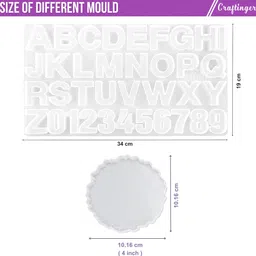 craftinger Resin Art Keychain Alphabet Making kit With 200 Gm Epoxy Resin Mould & More image 5