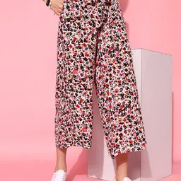 STREET 9 Women Multi-coloured Floral Trousers-image-49