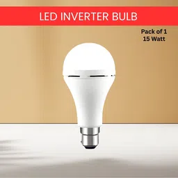 guggu 15W Rechargeable Emergency Inverter LED Bulb, Upto 4 Hours Battery For HomeY101 4 hrs Bulb Emergency Light image 1