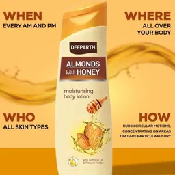 deeparth Almonds with Honey Body Lotion | Deep Moisture & Glow 100ml image 4