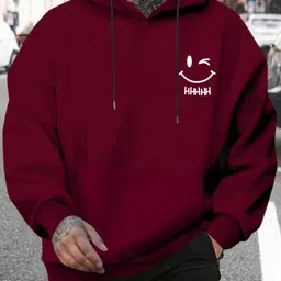 ekadravin Men Half Sleeve Graphic Print Reversible Hooded Sweatshirt image 1