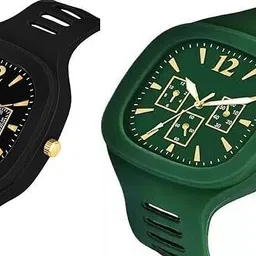 arzs Analog Watch - For Men BLACK-GREEN image 2