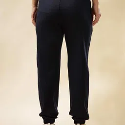 dollar missy Women Solid Dark Blue Track Pants image 3