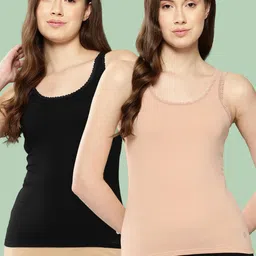 leading lady Women Black, Beige Camisole-picture-24