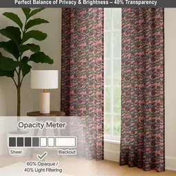 vargottam 243 cm (8 ft) Long Door Cotton Semi Transparent Curtain (Pack Of 2) image 4