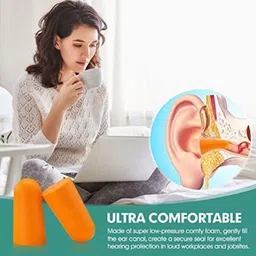 koccido 20 Pair Ear Plug Un-Corded, Extra Soft, Reusable Earbuds Noise Cancellation Ear Plug & Nose Clip image 5