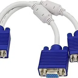 Sancy TV-out Cable Dual VGA Monitor Splitter – 1 Male to 2 Female Y Adapter Cable image 2