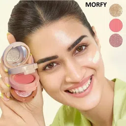 morfy 3 in 1 Blusher Highlighter Eyeshadow Palette Kit Highlighter (Multcolor)-picture-17