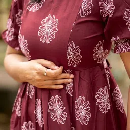 bnt Women Gown Brown Ankle Length Dress image 1