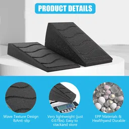 LQZ Squat Wedge Block Slant Board for Calf Stretching, Elevated Squat Training Heel Tip Replacements image 4