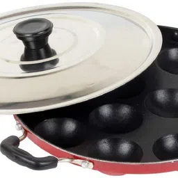 Non Stick 12 Cavity Appam Patra With Lids HM-39 Tawa 23 cm diameter with Lid-image-21