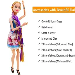 toyporium Shine Dolls for Girl’s Surprise Moveable Doll Set with Beautiful Accessories-T13 image 2