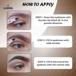 lorshel FINE SKETCH LIQUID EYEBROW PEN thin eyebrows image 3