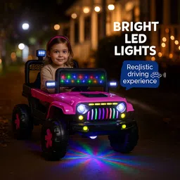 wishmaster Child Battery Jeep Car (1–6 Years, Remote + Manual Drive) Jeep Battery Operated Ride On image 2