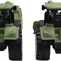 neoinsta shopping Friction powered set of 2 combo bulldozer Green color road leveller Green toy image 4