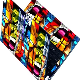 Anweshas Full Body Laptop Skin for Laptops Upto 15.6 Inch - Abstract Heroic Faces HD Sticker No Residue Removable Self Adhesive Vinyl Reusable Laptop Skin Compatible for 15.6 inch-picture-39