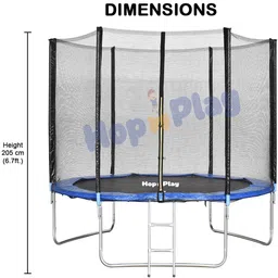 hop n play 8 Feet Jumping Trampoline with Safety Net for Kids & Adults, Indoor & outdoor image 3